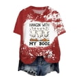 thumbnail image 2 of Women Graphic Tees Cartoon Printed Round Neck Short Sleeve T Shirt Halloween T Shirt Tops, 2 of 4