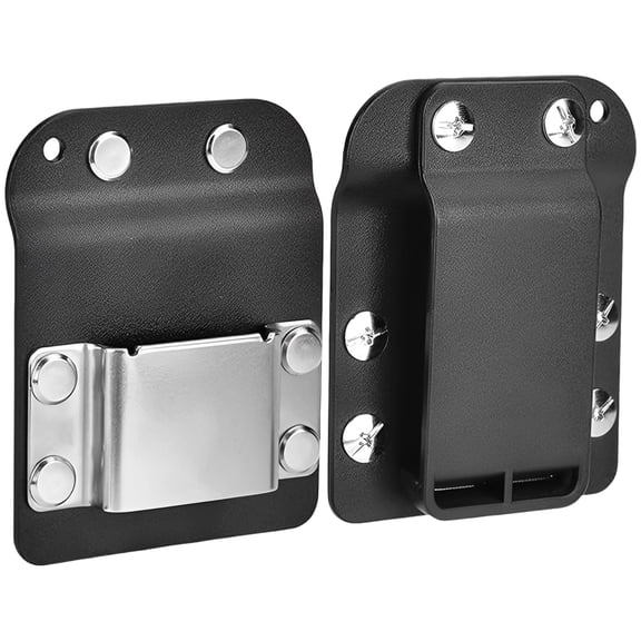 2 Pcs Manganese Steel Drill Holder for Tool Belt, Heavy Duty Clip-On Design, Strong Bearing Capacity, Universal Drill Belt Clip for Cordless Drills, Impact Drivers, Nails, Measuring Tapes