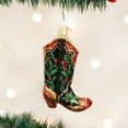 thumbnail image 2 of Old World Christmas Pioneer Collection Glass Blown Ornaments for Christmas Tree Holly Berry Cowboy Boot, 2 of 4