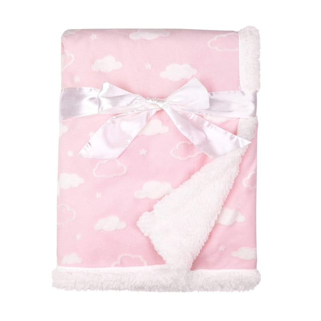 Manta de Recepción Sherpa American Baby Company Rosa 3D cálida y acogedora para niños y niñas