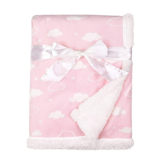 Manta de Recepción Sherpa American Baby Company Rosa 3D cálida y acogedora para niños y niñas