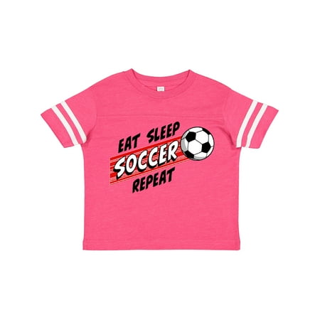 

Inktastic Eat Sleep Soccer Repeat Gift Toddler Boy or Toddler Girl T-Shirt