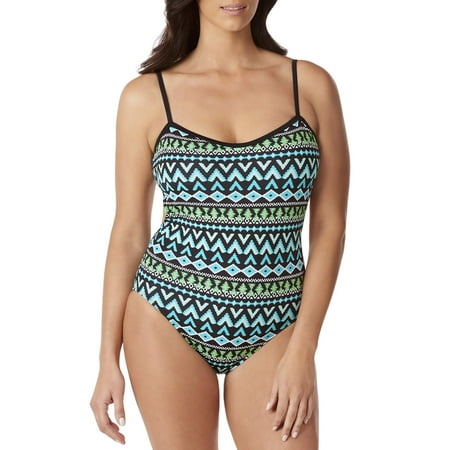 Women's Tribal Print Cut Out Maillot One-Piece