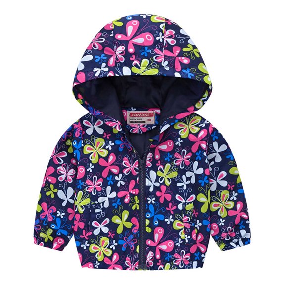 Vikakiooze Toddler Girls Boys Autumn Winter Coat, Fashion Long Sleeve Coat Print Hooded Jacket Set