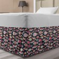 thumbnail image 1 of Nautical Bed Skirt, Abstract Design Ornamental Fish Pattern Childish Doodle Style Print, Elastic Bedskirt Dust Ruffle Wrap Around for Bedding Decor, 4 Sizes, Multicolor, by Ambesonne, 1 of 2