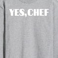 thumbnail image 3 of Instant Message - Yes Chef Diner Font - Men's Long Sleeve T-Shirt, 3 of 6
