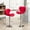 Red, variant on 2 Yellow Upholstered Swivel - Soft Velvet Upholstery, Thick Foam Padding, 360 Degree Rotation, Adjustable Height With Gas Lift, Comfortable Footrest, Stylish Finish Of 2, Vertical Line Decoration,