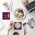 thumbnail image 1 of FMSHPON Lavender Field Landscape Set of 4 Coaster for Drinks, Absorbent Ceramic Stone Coasters Cup Mat with Cork Base for Home Kitchen Room Coffee Table Bar Decor, 1 of 4