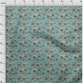 thumbnail image 4 of oneOone Cotton Poplin Twill Medium Blue Fabric Florals Sewing Material Print Fabric By The Yard 56 Inch Wide, 4 of 4