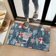 thumbnail image 2 of Dark Blue Christmas Santa Pattern Door Rugs,Washable Non Slip Door Mats Indoor,Decorative Door Mats,Entry Mat Indoor for Entrance,Bedroom,Kitchen,Bathroom,16"x24", 2 of 6