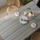 thumbnail image 3 of Table Cover Rectangular Tablecloth Cotton Linen Table Cloth Heavy Duty with Tassel Dust-Proof Jacquard Geometric Tablecloth Fringe Decoration for Kitchen Dining Table(140*180cm), 3 of 5