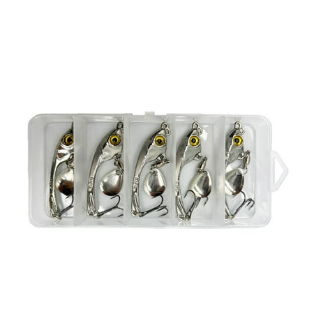 7/10/15G Metal Spinner Lure Vib Tail Long Cast Bait Spoon for Bass Trout Pike Gold Of 10G