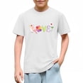thumbnail image 3 of Girls Cotton T-Shirt Cute Love Bird Floral Graphic Short Sleeve Tee Soft Kids Top for Kids Little & Big Girls,Size 4 T, 3 of 9