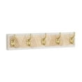 thumbnail image 3 of Zephyra Modern Cottage 5 Gold Hook Coat Rack, 3 of 5