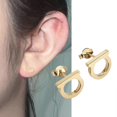 thumbnail image 2 of Fashionable Sturdy Stainless Steel Initial Studs Earrings Daily Decoration for Trendy Accessorizing in Any Occasion, 2 of 4