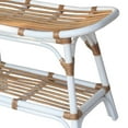 thumbnail image 4 of Damara Rattan Bench w/ Shelf White, 4 of 5