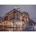 thumbnail image 2 of Frank, Assaf 14x12 Gold Ornate Wood Framed with Double Matting Museum Art Print Titled - Town Hall Building at night, Liverpool, FTBR-1869, 2 of 4