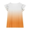 thumbnail image 3 of Jalioing Girls Summer Tops Ruffle Cap Sleeve Cute Gradient Shirts Casual Loose Crew Neck T Shirt Blouses 3-15 Years, 3 of 8
