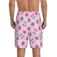 thumbnail image 3 of Kdxio Cherry Strawberry Print Mens Sleep Shorts Bottoms Soft Comfy Pajama Wear Pants with Drawstring Pockets, 3 of 7