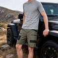 thumbnail image 6 of Dresfit Men's Cargo Shorts Baggy Zipper Pockets Shorts Summer 2026 Breathable Hiking Shorts Open Bottom Button Big and Tall Travel Short Pants XL, 6 of 8