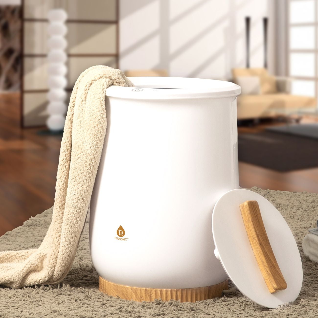 luxury bucket towel warmer