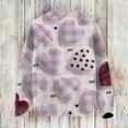thumbnail image 4 of Dwralegc Valentines Sweater for Women Heart Graphic Cute Sweaters Long Sleeve Crew Neck Lightweight Spring Casual Sweater Tops Light Purple L, 4 of 4