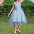 thumbnail image 2 of Huowey Baby Children Flower Girl Lace Wedding Party Formal Long Gown Dress Stylish Dailywear, 6-7 Years, 2 of 4
