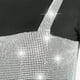 thumbnail image 5 of Top Corto Con Tirantes Y Pedrería Mujeres Rhinestones Sling Crop Top Y2k Sexy Diamonds Cami Tank Top (Silver S) Cgtredaw Para estrenar, 5 of 6