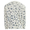 thumbnail image 4 of Wang6 Womens Cardigan Sweaters Fall White Open Front Button Knit Sweater Long Sleeve Knitted Tops Causal Crew Neck Floral Outwear White S, 4 of 5