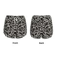 thumbnail image 3 of Balery Hand Drawn Snake Pattern Women's Running Shorts with Liner 2 Pockets Elastic Workout Athletic Gym Yoga Shorts-Small, 3 of 7