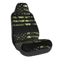 Vsdgher American Flag Camo for Automotive Seat Covers for Cars Trucks and SUVs, Universal Fit Anti-Slip Bucket Seat Protector for Cars,Vehicle Seat Protector for Front Seats