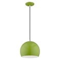 thumbnail image 5 of Livex Lighting 1-Light Modern Metal Single Pendant with Shade in Apple Green, 5 of 9