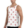 thumbnail image 2 of Easygdp Hand Drawn Strawberry Men's Tank Top, Sleeveless Muscle T Shirts, Breathable, Quick-Dry, Loose for Gym, Running, Fitness - Medium, 2 of 9
