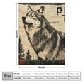 thumbnail image 4 of Orinice Wolf Theme Warm Lightweight Soft Fleece Blanket for All Seasons, Decorative Throw Blanket for Living Rooms, Sofa, Office, Multiple Sizes Available 60x80in, 4 of 6