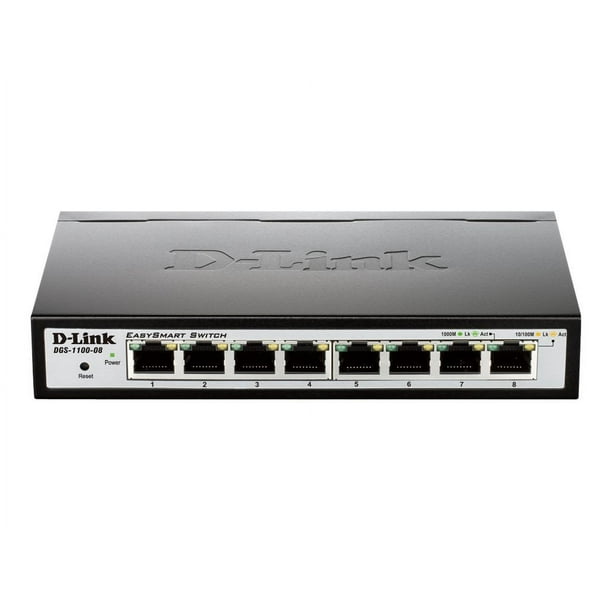 D-Link EasySmart Switch DGS-1100-08 - Commutateur - Géré - 8 x 10/100/1000 - Bureau