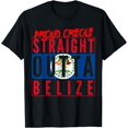 thumbnail image 2 of Proud Creole Straight Outta Belize Belize Flag T-Shirt, 2 of 3