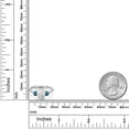 thumbnail image 6 of Gem Stone King 925 Sterling Silver Simulated White Opal and Blue Diamond Engagement Ring for Women | 1.54 Cttw | Oval Cabochon 9X7MM | Gemstone October Birthstone | Size 9, 6 of 6
