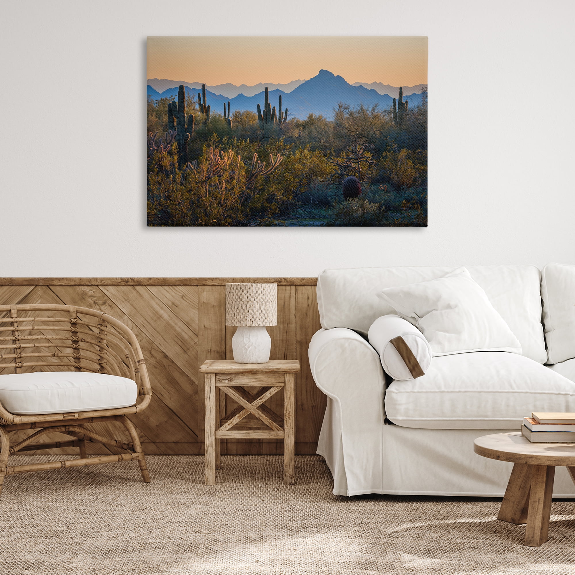 Stupell Industries Contrasting Desertscape Scene Landscape & Nature Photography Wrapped Canvas Art Print Wall Art, 45 x 30