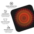 thumbnail image 3 of Honeii Mandala Print Leather Coaster Set of 4, Ideal for Safeguarding Your Furniture from Drinks Spills and Effortless Cleanup-Square, 3 of 6