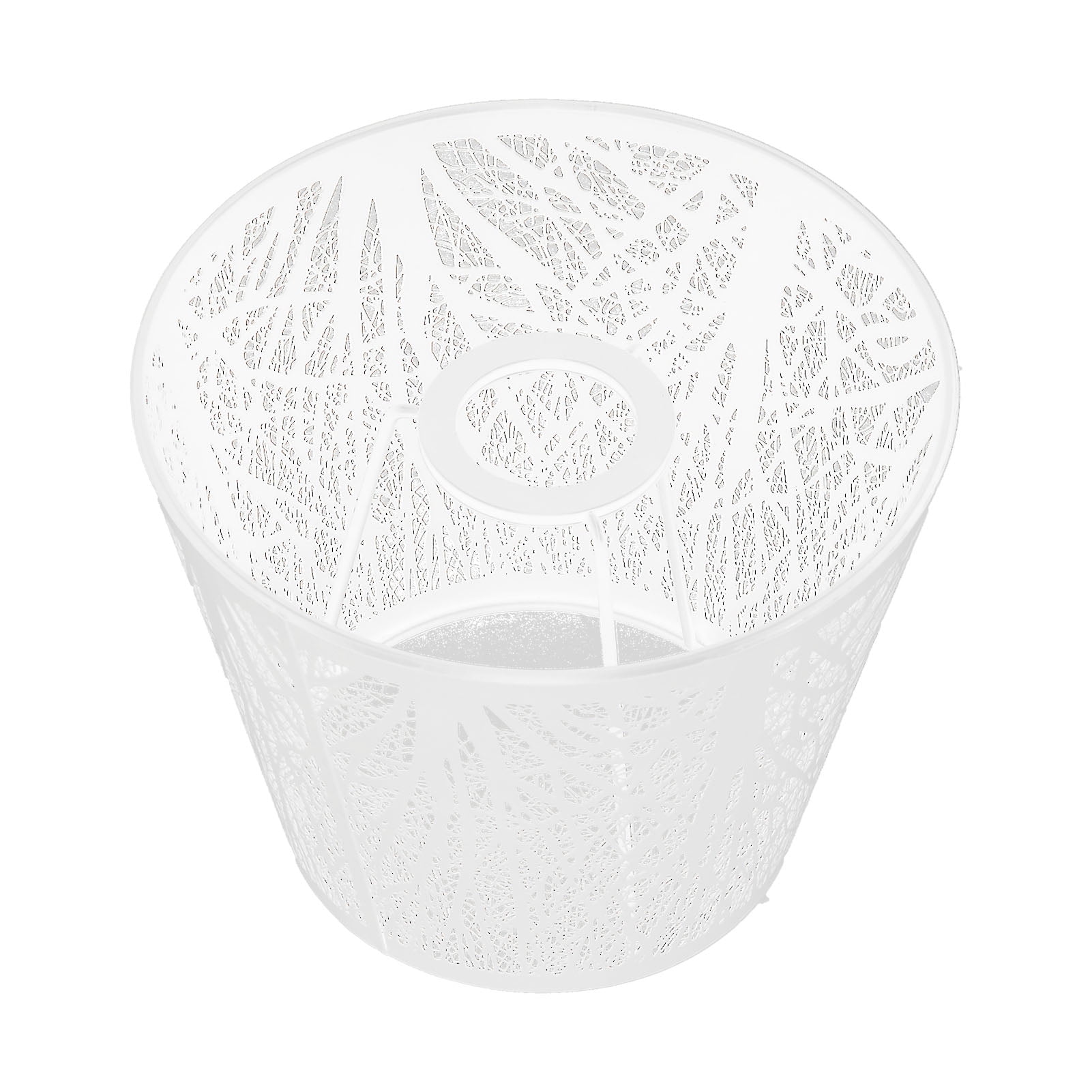 Suodoka Wrought Iron Lampshade Carved Forest Tree Shaped E27 Mini Lamp Shade for Table Lamp Bedroom Bedside Decor White (19x15x13 cm / 7.48x5.91x5.12 in)