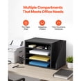 thumbnail image 5 of KFFKFF Wooden Literature Organizer with 4 Adjustable Compartments, Countertop Mail Sorter Featuring Side Vertical Storage, Ideal for Organizing Files, Documents, and Papers in Office or Home, Black, 5 of 9