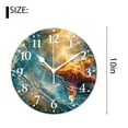 thumbnail image 2 of 10 Inch Wall Clock Battery Operated Silent Clock Decorative for Office, Kitchen, Outdoor, Living RoomSea Beach Starfish Sand Ocean Wave Chic, 2 of 4