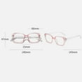 thumbnail image 2 of Transparent Pink Reading Glasses 1.50 for Women Blue Light Blocking Square Readers +1.50 HD, 2 of 8