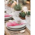 thumbnail image 5 of Pink Flower Cloth Napkins Set of 8 Reusable Dinner Napkins, Boho Modern Floral Abstract Ombre Leaf White Cocktail Napkin Washable Table Napkins for Wedding/Holiday Party/Baby Shower 20"x20", 5 of 7
