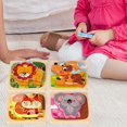 thumbnail image 4 of HILABEE 4Pcs Animal Shape Puzzles Board Early Educational Color Shapes Montessori C, 4 of 7