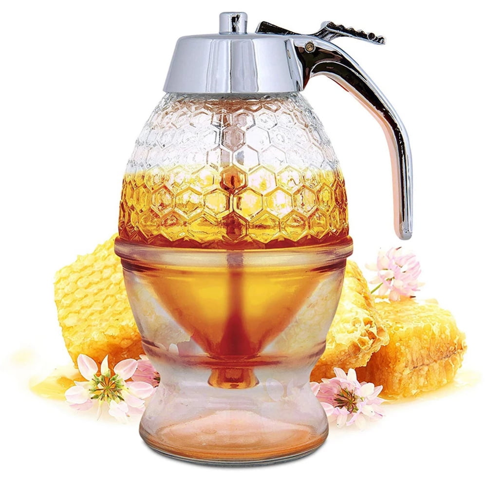 Glass Jar Syrup or Honey Dispenser 