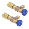 thumbnail image 2 of Válvula de refrigerante aire acondicionado llenado de fluoruro válvula de carga accesorio adaptador para R22/R404/R407 Universal azul 1/4SAE x 1/4SAE, 2 of 8