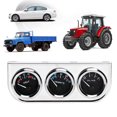 thumbnail image 4 of Triple Gauge Cluster, M10x1 52mm 3 In 1 Car Gauge Water Temperature + Oil Pressure + Voltage Combination Instrument For Auto Modification, 4 of 8