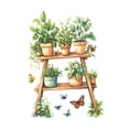 thumbnail image 3 of Pegatina pared con hojas , decoración jardín, fondo, bricolaje, papel tapiz, calcomanía pared para puerta oficina y, 3 of 9