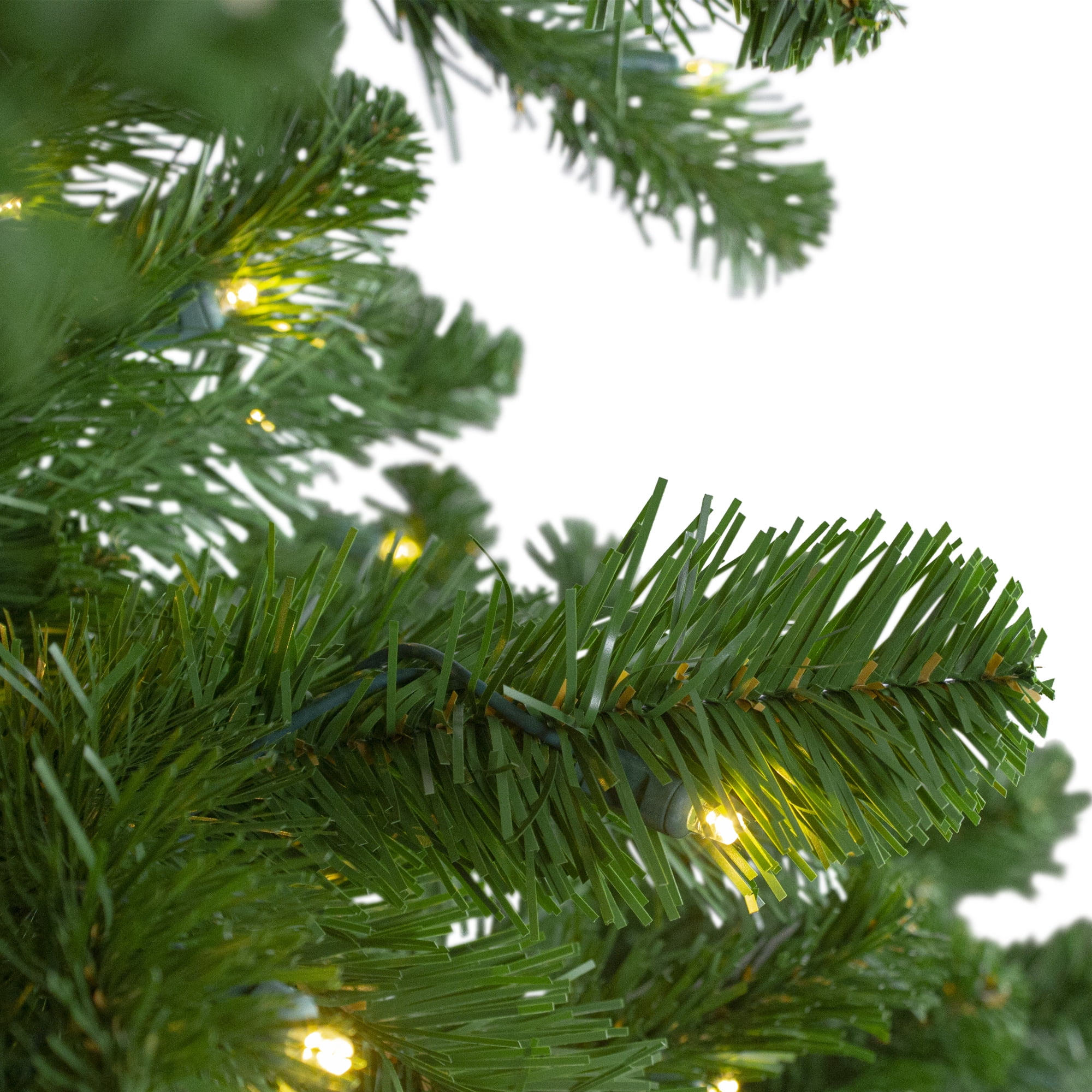 12' Pre-Lit Full Olympia Pine Artificial Christmas Tree with Wheels- Warm White LED Lights